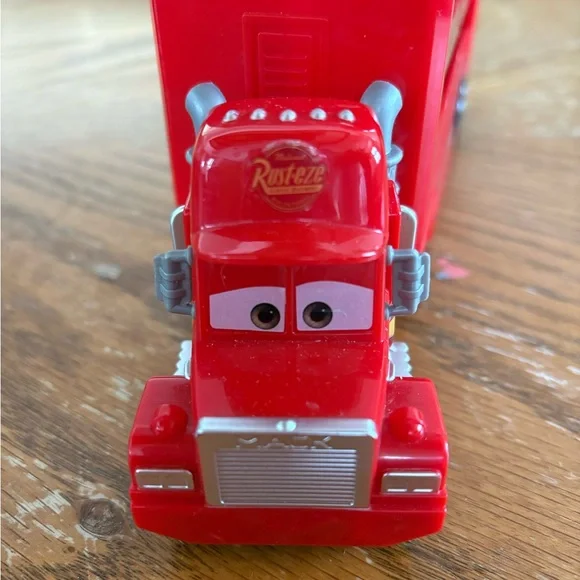 Disney Pixar Cars Glow Racers Transforming Mack + Mini Racers Hauler Truck - Picture 13 of 16